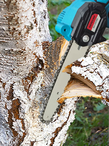 Upgraded 6-Inch Mini Electric Chainsaw Cordless with 2 Batteries